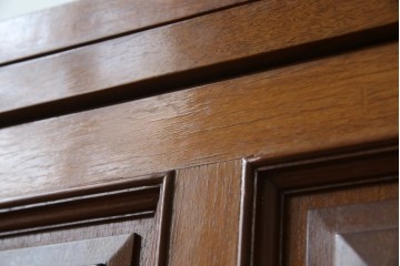 ヨーロッパヴィンテージ　チーク材　ワインラックに活躍!クラシカルなデザインが素敵なサーバー　(R-069111)