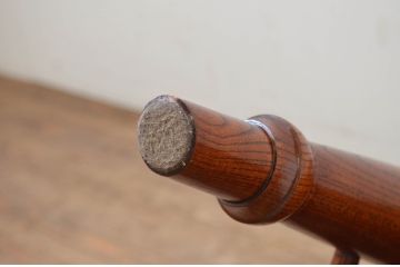 中古　美品!!　松本民芸家具　欅(ケヤキ)材　艶やかな漆塗りと存在感のあるホイールデザインが格好良い大キャプテンチェア(椅子、イス、アームチェア、ウィンザーチェア、ウインザーチェア、板座チェア)(定価約60万円)(R-069114)