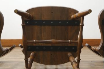 和製ビンテージ　飛騨家具　WINDS太平　ブナ材製のチェア4脚セット(ダイニングチェア、椅子、イス、板座チェア、ヴィンテージ)(R-069127)