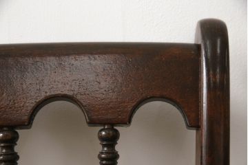 和製ビンテージ　松本民芸家具　#49型A　背もたれの美しいデザインが印象的なワイコムチェア(板座チェア、ダイニングチェア、椅子、イス、ヴィンテージ)(定価約11万円)(R-069130)