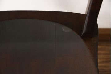 和製ビンテージ　松本民芸家具　#49型A　背もたれの美しいデザインが印象的なワイコムチェア(板座チェア、ダイニングチェア、椅子、イス、ヴィンテージ)(定価約11万円)(R-069130)
