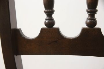 和製ビンテージ　松本民芸家具　#49型A　背もたれの美しいデザインが印象的なワイコムチェア(板座チェア、ダイニングチェア、椅子、イス、ヴィンテージ)(定価約11万円)(R-069130)