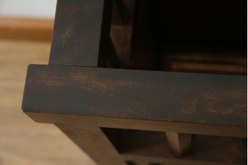 和製ビンテージ　松本民芸家具　直線的なデザインが端正な印象の傘立て(カサ立て、スタンド、ヴィンテージ)(R-069132)