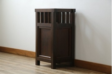 和製ビンテージ　松本民芸家具　直線的なデザインが端正な印象の傘立て(カサ立て、スタンド、ヴィンテージ)(R-069132)