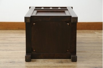 和製ビンテージ　松本民芸家具　直線的なデザインが端正な印象の傘立て(カサ立て、スタンド、ヴィンテージ)(R-069132)