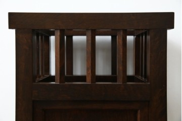 和製ビンテージ　松本民芸家具　直線的なデザインが端正な印象の傘立て(カサ立て、スタンド、ヴィンテージ)(R-069132)