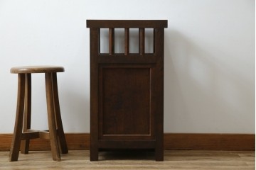 和製ビンテージ　松本民芸家具　直線的なデザインが端正な印象の傘立て(カサ立て、スタンド、ヴィンテージ)(R-069132)