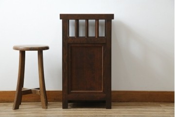 和製ビンテージ　松本民芸家具　直線的なデザインが端正な印象の傘立て(カサ立て、スタンド、ヴィンテージ)(R-069132)