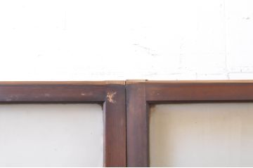 アンティーク建具　どこか懐かしい佇まいが魅力のガラス戸2枚セット(引き戸)(R-069147)