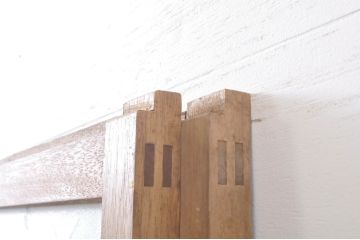 アンティーク建具　レトロな空間作りにおすすめモールガラス戸2枚セット(引き戸)(R-069154)