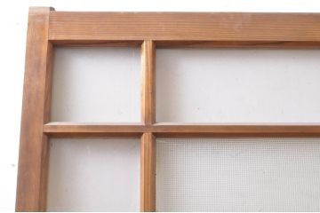 アンティーク建具　大正ロマン　ノスタルジックな雰囲気漂うガラス戸2枚セット(引き戸)(R-069155)