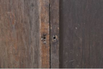 アンティーク建具　和モダンな空間を演出するガラス無双戸2枚セット(引き戸、ガラス戸)(R-069156)