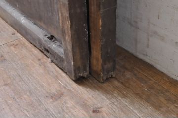 アンティーク建具　和モダンな空間を演出するガラス無双戸2枚セット(引き戸、ガラス戸)(R-069156)