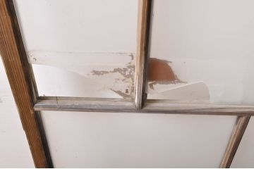 アンティーク建具　大正ロマン　和の空間を演出するガラス戸2枚セット(引き戸)(R-069157)