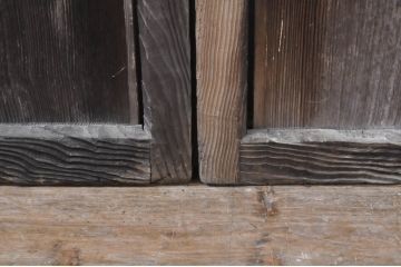 アンティーク建具　大正ロマン　和の空間を演出するガラス戸4枚セット(引き戸)(R-069158)