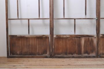 アンティーク建具　大正ロマン　和の空間を演出するガラス戸4枚セット(引き戸)(R-069158)