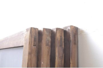 アンティーク建具　大正ロマン　和の空間を演出するガラス戸4枚セット(引き戸)(R-069158)