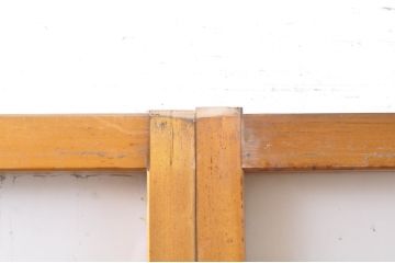 アンティーク建具　レトロな空間作りにおすすめな横桟ガラス戸2枚セット(引き戸)(R-069159)