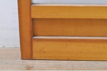 アンティーク建具　レトロな空間作りにおすすめな横桟ガラス戸2枚セット(引き戸)(R-069159)