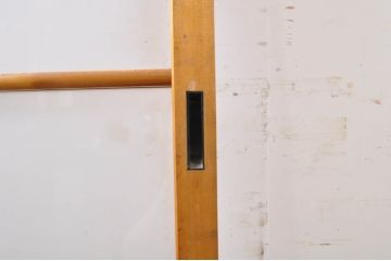 アンティーク建具　レトロな空間作りにおすすめな横桟ガラス戸1枚(引き戸)(R-069160)