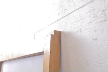 アンティーク建具　レトロな空間作りにおすすめな横桟ガラス戸1枚(引き戸)(R-069160)