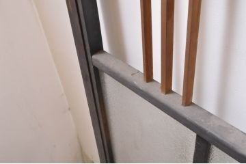 アンティーク建具　ノスタルジックな雰囲気溢れるガラス入り障子戸4枚セット(引き戸、ガラス戸)(R-069162)