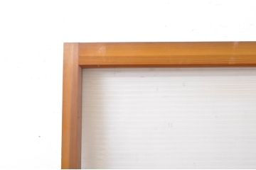 アンティーク建具　レトロな雰囲気を醸し出すモールガラス扉1枚(木製扉、ドア)(R-069163)