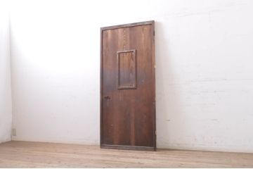 アンティーク建具　どこか懐かしい雰囲気を感じる片開きドア1枚(木製扉)(R-069164)