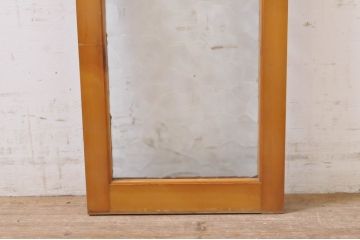 アンティーク建具　シンプルデザインでインテリアに取り入れやすいレトロガラス入りFIX窓枚(フィックス、はめ殺し、ガラス窓)(R-069167)