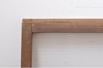 アンティーク建具　レトロな雰囲気漂うモールガラス窓4枚セット(引き戸、ガラス戸)(R-069168)