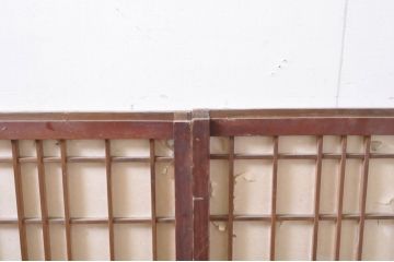 アンティーク建具　和の空間を演出する障子戸窓4枚セット(引き戸、書院戸)(R-069169)