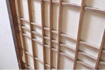 アンティーク建具　和の空間を演出する障子戸窓4枚セット(引き戸、書院戸)(R-069169)