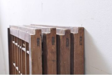 アンティーク建具　和の空間を演出する障子戸窓4枚セット(引き戸、書院戸)(R-069169)