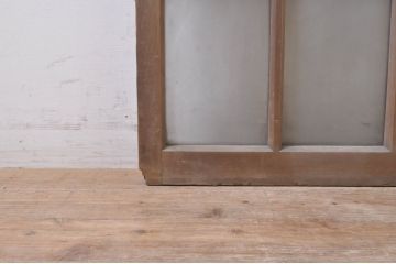 アンティーク建具　和モダンな空間作りにおすすめなガラス窓2枚セット(引き戸、ガラス戸)(R-069170)