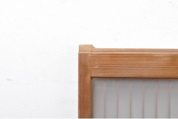 アンティーク建具　上質な和の空間を演出する片面ガラス書院戸4枚セット(引き戸、ガラス戸、ガラス窓)(R-069171)