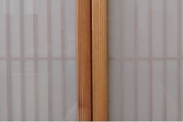 アンティーク建具　上質な和の空間を演出する片面ガラス書院戸4枚セット(引き戸、ガラス戸、ガラス窓)(R-069171)