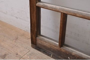 アンティーク建具　大正ロマン　ノスタルジックな雰囲気溢れるガラス窓2枚セット(引き戸、ガラス戸)(R-069172)