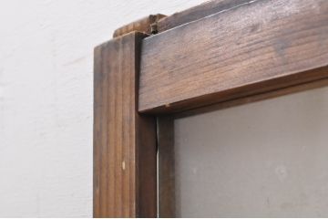 アンティーク建具　大正ロマン　ノスタルジックな雰囲気溢れるガラス窓2枚セット(引き戸、ガラス戸)(R-069172)