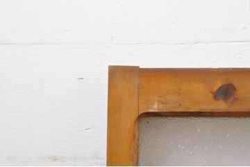 アンティーク建具　インテリアに取り入れやすいシンプルなデザインのダイヤガラス窓2枚セット(引き戸、ガラス戸)(R-069173)