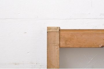 アンティーク建具　インテリアに取り入れやすいシンプルなデザインのダイヤガラス窓2枚セット(引き戸、ガラス戸)(R-069173)
