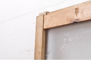アンティーク建具　インテリアに取り入れやすいシンプルなデザインのダイヤガラス窓2枚セット(引き戸、ガラス戸)(R-069173)