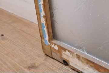 アンティーク建具　インテリアに取り入れやすいシンプルなデザインのダイヤガラス窓2枚セット(引き戸、ガラス戸)(R-069173)