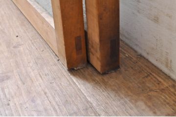 アンティーク建具　インテリアに取り入れやすいシンプルなデザインのダイヤガラス窓2枚セット(引き戸、ガラス戸)(R-069173)