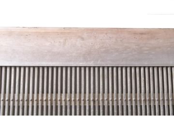 アンティーク建具　特大　特注品!!　欅(ケヤキ)材　古い豪商で使われていた蔵戸1枚を2分割にリメイク!!存在感抜群の格子蔵戸2枚セット(引き戸、格子戸、玄関戸)(R-069174)