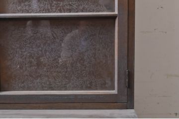 和製アンティーク　大正ロマン　タモ材　懐かしい雰囲気が魅力的なキャビネット(本棚、戸棚、食器棚、カップボード、収納棚、本箱、ブックケース)(R-069178)