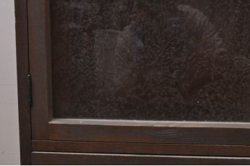 和製アンティーク　大正ロマン　タモ材　懐かしい雰囲気が魅力的なキャビネット(本棚、戸棚、食器棚、カップボード、収納棚、本箱、ブックケース)(R-069178)