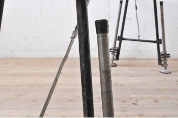 和製ビンテージ　高さが変えられる素朴な足場作業台(テーブル、デスク、アイアンテーブル、鉄脚、ヴィンテージ)(R-069187)