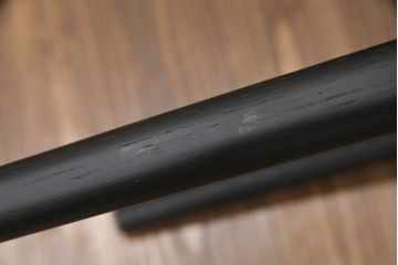 中古　美品　柏木工(カシワ木工、KASHIWA)　本革(レザー)　ウォールナット材　オーク材　シンプルながらも身体に馴染む形状と落ち着いた色合いが素敵なシック(CHIC)サイドチェア2脚セット(ダイニングチェア、ワークチェア、椅子、イス、いす)(定価2脚で約25万円)(R-069196)