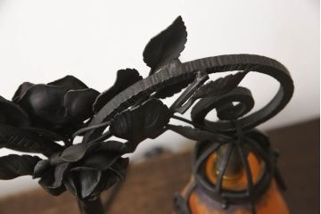 ビンテージ照明　フランスヴィンテージ　マーブルガラス　置くだけでインテリアの主役となるテーブルランプ(卓上照明、間接照明)(R-069206)