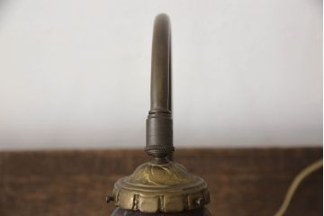 フランスアンティーク　ドーム兄弟　ドームナンシー(Daum nancy)　シンプルなデザインと温かみのある色合いが魅力のデスクランプ(卓上照明、テーブルランプ)(R-069207)